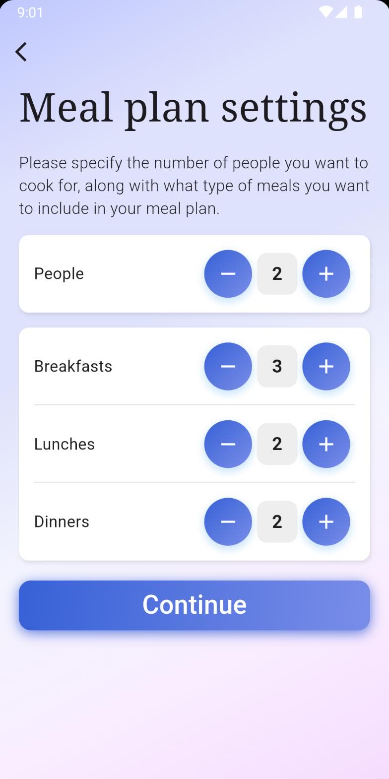 Nutriveat App Screen 3