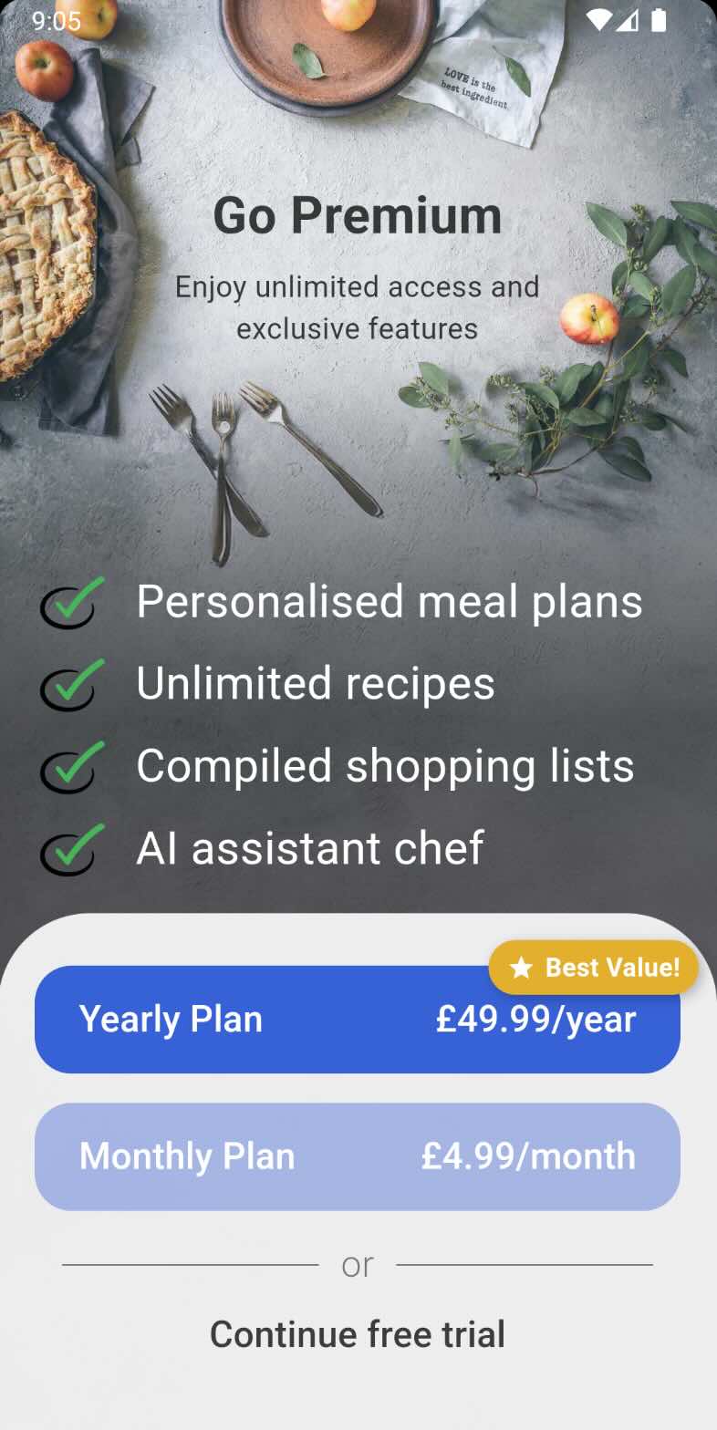 Nutriveat App Screen 1